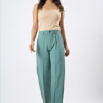 Women's Viscose Rayon Straight-Fit Solid Trousers For Casual and Formal Wear