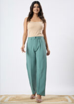 Women's Viscose Rayon Straight-Fit Solid Trousers For Casual and Formal Wear