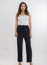 Women's Viscose Rayon Straight-Fit Solid Trousers For Casual and Formal Wear