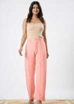 Women's Viscose Rayon Straight-Fit Solid Trousers For Casual and Formal Wear