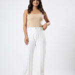 Women's Viscose Rayon Straight-Fit Solid Trousers For Casual and Formal Wear