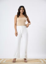Women's Viscose Rayon Straight-Fit Solid Trousers For Casual and Formal Wear
