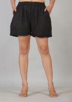 Women's Cotton Fabric Comfortable-Fit Mid-Thigh Casual Short - Image 2