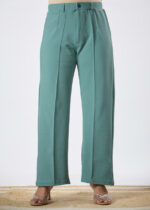 Women's Viscose Rayon Straight-Fit Solid Trousers For Casual and Formal Wear - Image 4