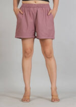 Women's Cotton Fabric Comfortable-Fit Mid-Thigh Casual Short - Image 4