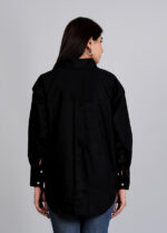 Women’s Solid Spread Collar With Long Sleeves Casual Shirt - Image 2