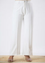 Women's Viscose Rayon Straight-Fit Solid Trousers For Casual and Formal Wear - Image 2