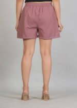 Women's Cotton Fabric Comfortable-Fit Mid-Thigh Casual Short - Image 3