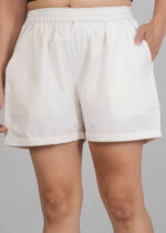Women's Cotton Fabric Comfortable-Fit Mid-Thigh Casual Short - Image 3