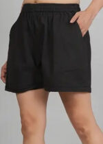 Women's Cotton Fabric Comfortable-Fit Mid-Thigh Casual Short - Image 4