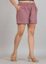 Women's Cotton Fabric Comfortable-Fit Mid-Thigh Casual Short - Image 2
