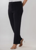 Women's Viscose Rayon Straight-Fit Solid Trousers For Casual and Formal Wear - Image 4