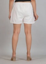 Women's Cotton Fabric Comfortable-Fit Mid-Thigh Casual Short - Image 4