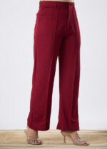 Women's Viscose Rayon Straight-Fit Solid Trousers For Casual and Formal Wear - Image 4