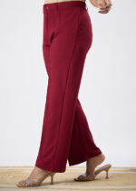 Women's Viscose Rayon Straight-Fit Solid Trousers For Casual and Formal Wear - Image 5