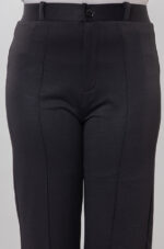 Women's Viscose Rayon High-Waist Formal Wear Solid   Straight-Fit Trouser Pants - Image 3