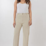 Women's Viscose Rayon High-Waist Formal Wear Solid   Straight-Fit Trouser Pants