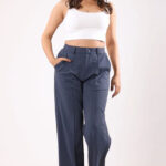 Women's Viscose Rayon High-Waist Formal Wear Solid   Straight-Fit Trouser Pants