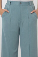 Women's Viscose Rayon High-Waist Formal Wear Solid   Straight-Fit Trouser Pants - Image 4