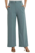Women's Viscose Rayon High-Waist Formal Wear Solid   Straight-Fit Trouser Pants - Image 5