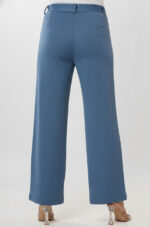 Women's Viscose Rayon High-Waist Formal Wear Solid   Straight-Fit Trouser Pants - Image 3