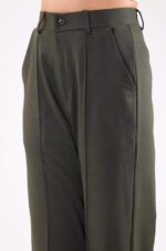 Women's Viscose Rayon High-Waist Formal Wear Solid Straight-Fit Trouser Pants - Image 4