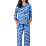 Women's Cotton Fabric Floral Printed V-Neck Design Stylish Co-ord Set