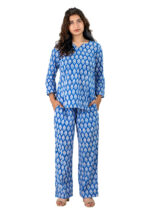 Women's Cotton Fabric Floral Printed V-Neck Design Stylish Co-ord Set