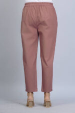 Women's Regular Fit Mid-Rise Ankle Length Solid Cotton Trouser Pant - Image 4