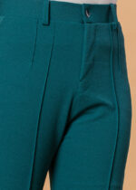 Women's Viscose Rayon Elastic Band Straight Fit High Waist Solid Trousers Pant - Image 3