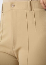 Women's Viscose Rayon Elastic Band Straight Fit High Waist Solid Trousers Pant - Image 2