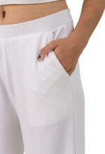 Women's Viscose Rayon Elastic Band Straight Fit High Waist Solid Trousers Pant - Image 4