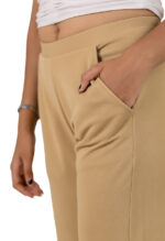 Women's Viscose Rayon Elastic Band Straight Fit High Waist Solid Trousers Pant - Image 4