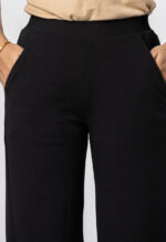 Women's Viscose Rayon Elastic Band Straight Fit High Waist Solid Trousers Pant - Image 4