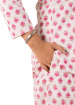 Women's Cotton Fabric Floral Printed V-Neck Design Stylish Co-ord Set - Image 5