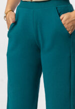Women's Viscose Rayon Elastic Band Straight Fit High Waist Solid Trousers Pant - Image 5