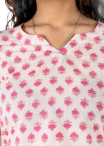 Women's Cotton Fabric Floral Printed V-Neck Design Stylish Co-ord Set - Image 6